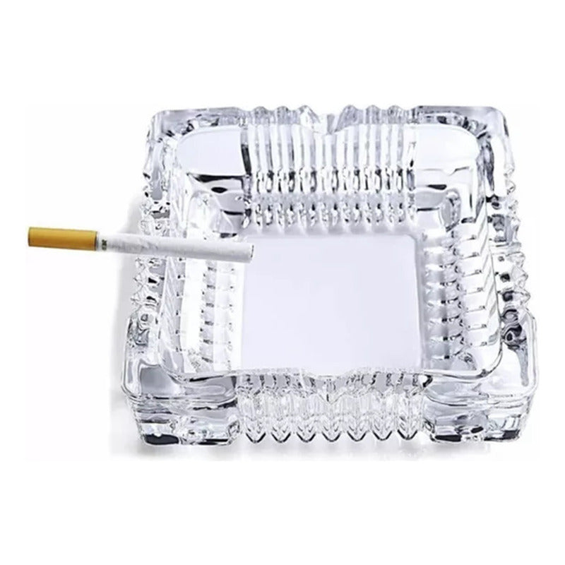 Cenicero De Cristal Decorativo Cuadrado De Lujo