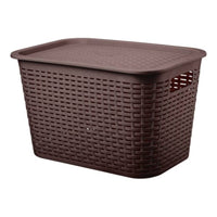 X2 Canastilla Caja Organizadora 22 Litros Canastilla Tavarúa Marrón Ratán