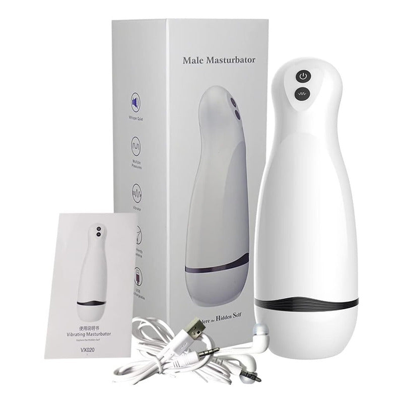 Masturbador Vibrador Eléctrico Masculino Recargable Sonido