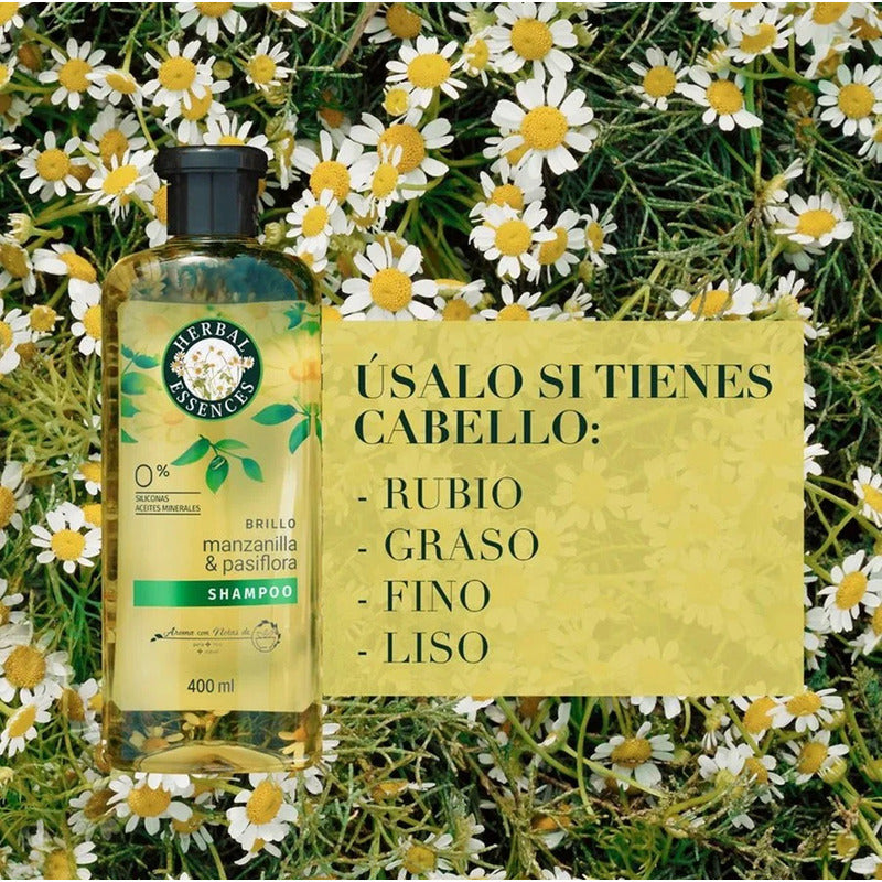 X2 Shampoo Herbal Essences Manzanilla & Pasiflora 400ml
