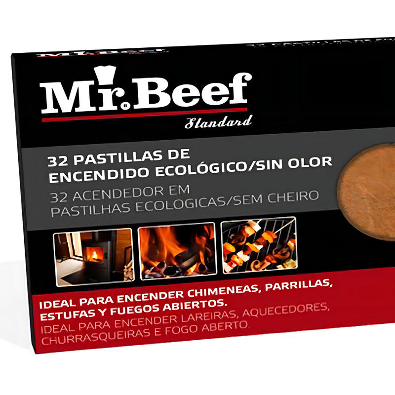 32 Pastillas Iniciador De Fuego Ecologico Parrilla Sin Olor