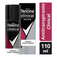 X2 Desodorante Rexona Clinical Sport Strenght Aerosol 110ml Sport Strength