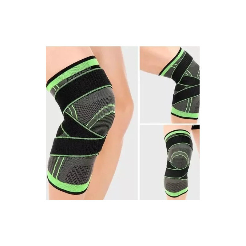 Pack 2 Rodillera Elastica Compresion Gym Deportes Ortopedica Blanco