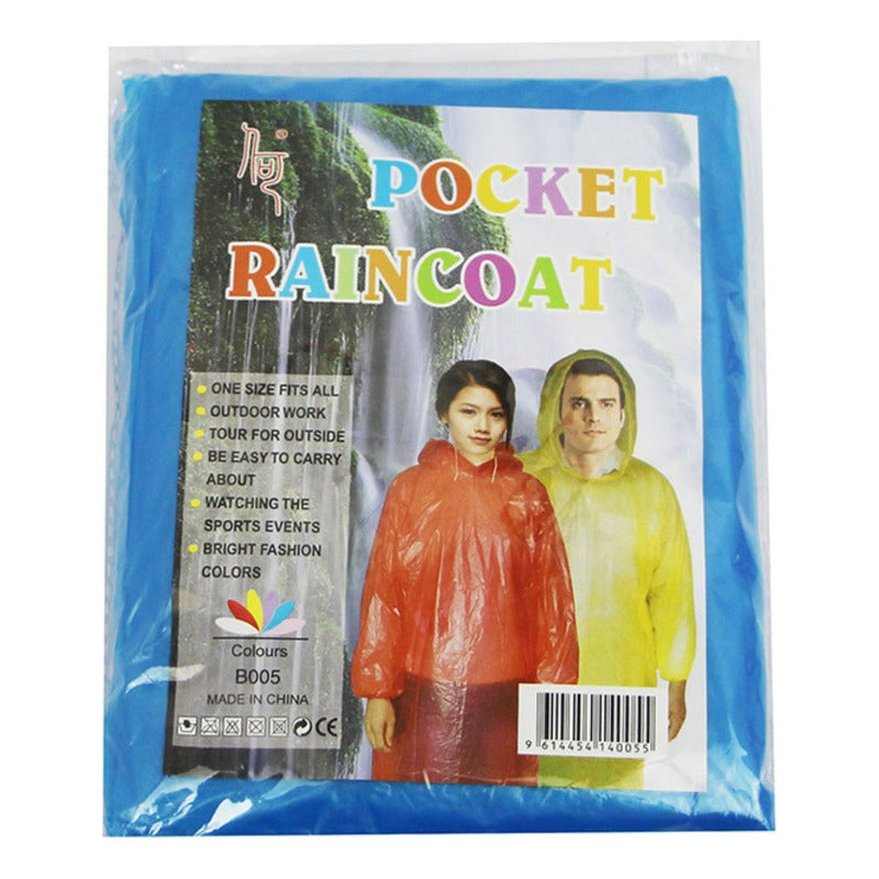 X5 Capa Impermeable Poncho Para La Lluvia 100% Capota Adulto Azar Unica