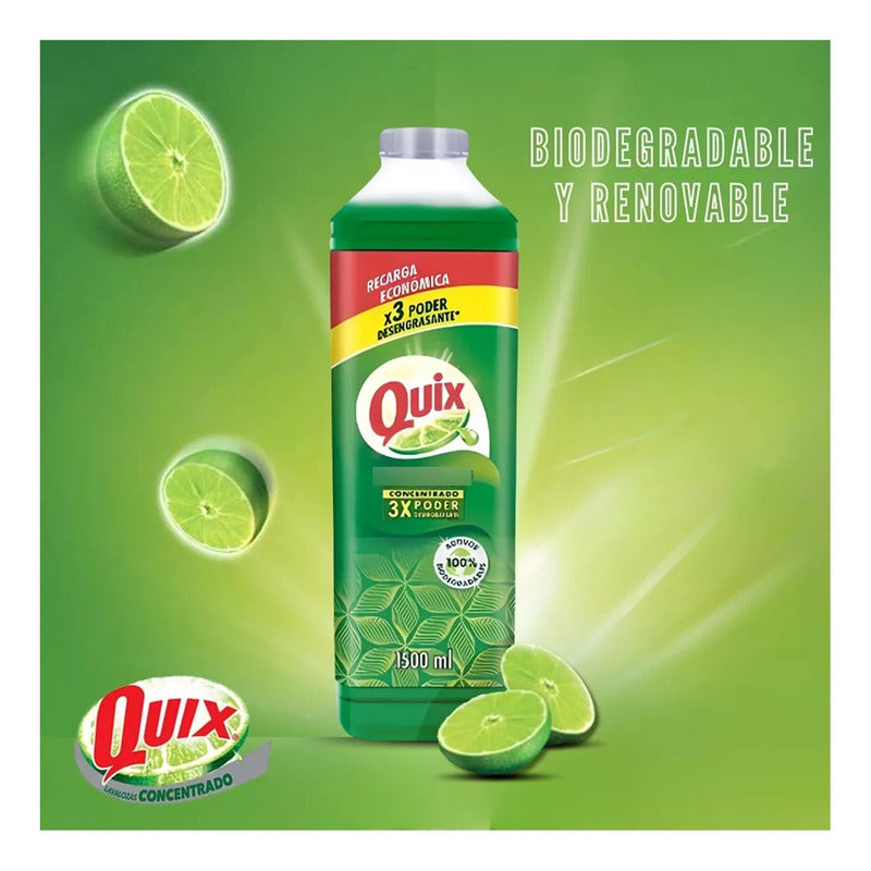 Lavaloza Quix Concentrado Bio Activos Recarga 1.5l Limon