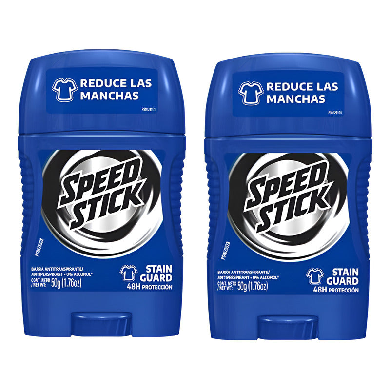 Pack X2 Desodorante Barra Speed Stick Stain Guard 50g 48hor Stain Guard