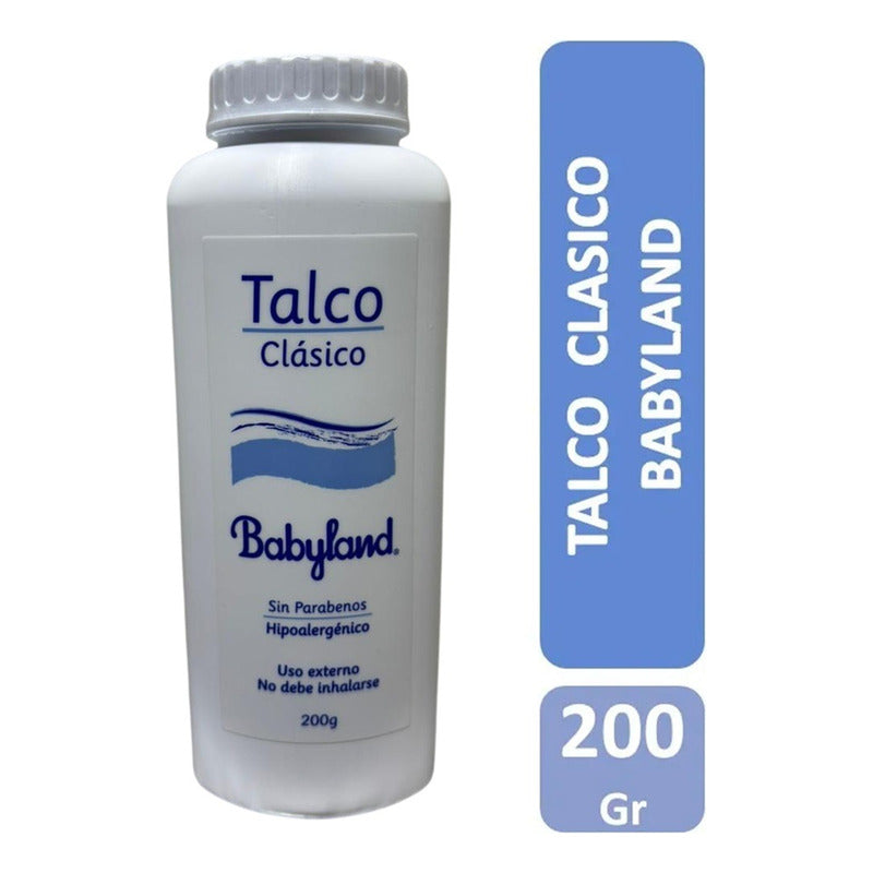 X2 Talco Clásico Babyland Hipoalergénico Para Niños 200g
