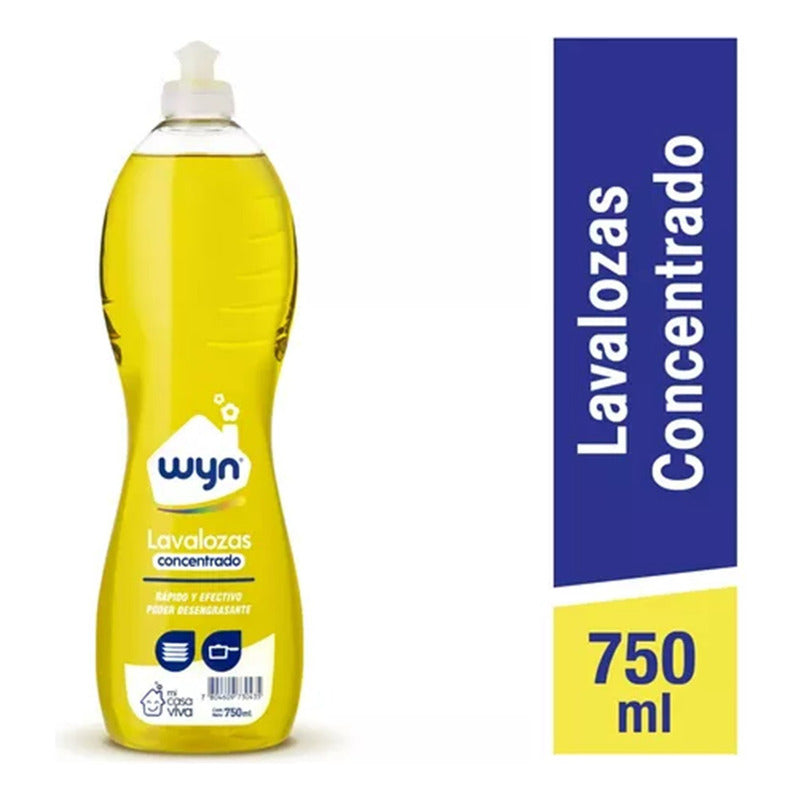 Pack X2 Lavalozas Concentrado Wyn 750ml Poder Desengrasante