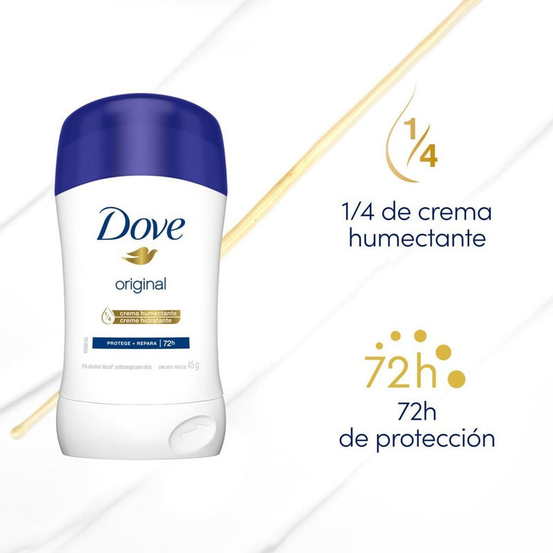 X3 Desodorante Dove Original Barra 45g Antitranspirante 72h Original