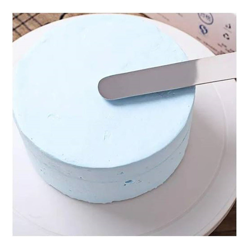 Espatula Repostera Pastelera Lisa 20cm Paleta Alisar Torta Negro