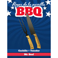 Set Parrillero De Lujo Para Asado Cuchillo + Tenedor Mr Beef