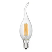 Pack X8 Ampolleta Led Vintage Vela 2 Watts E14 Filamento  Blanco Cálido