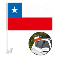 Banderas De Chile Auto Fiestas Patrias Banderin 20x30cm Bandera Chile
