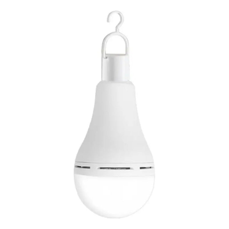 Pack X3 Ampolleta Led E27 Recargable Luz Emergencia Foco 9w Blanco Frío