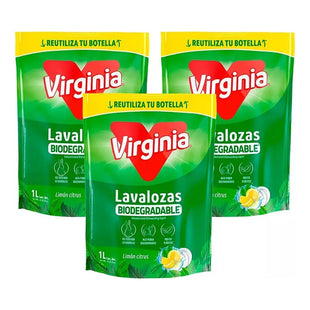 X3 Lavaloza Virginia Limon Citrus 1 L Lavalozas Biodegradabl