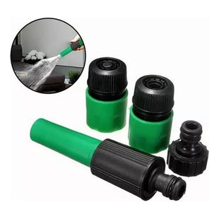 X2 Manguera Jardin Reforzada 1/2 Pulgada 10 Metros + Acoples Verde Musgo