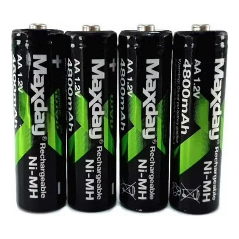 Pack X4 Pilas Recargables Aa Pila Aa 4 Pilas Recarg 4800mah