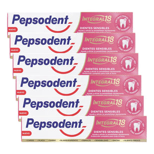 X6 Pasta Dental Pepsodent Integral 18h Dientes Sensibles 75g