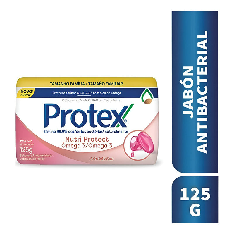 Jabón Barra Protex 125gr Protección Antibacterial Omega 3