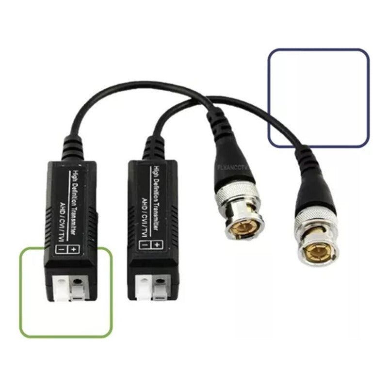 Video Balun Pasivo Para Cámaras Cctv Hd/full Hd Negro