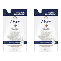X2 Jabón Líquido Cremoso Dove Nutrición Profunda 500 Ml