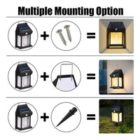 X3 Lámpara Foco Solar Doble Led Sensor  Movimiento Exterior Negro