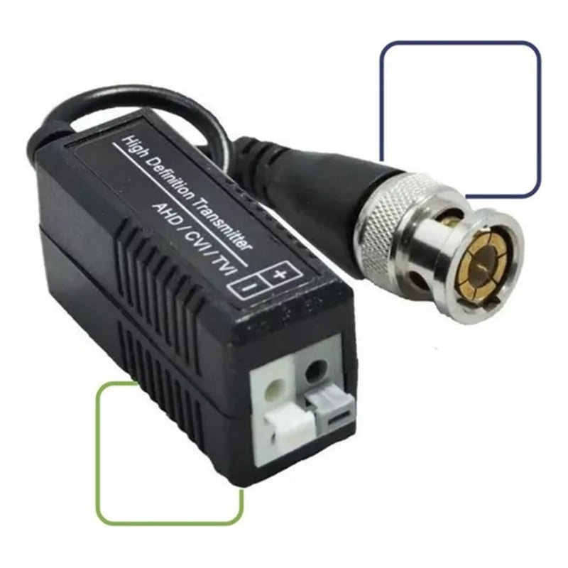 Video Balun Pasivo Para Cámaras Cctv Hd/full Hd Negro