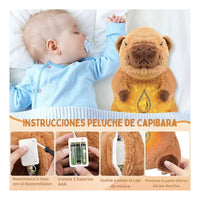 Peluche Capibara Relajant Sonido Luz Capybara Calma Ansiedad