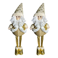 Pack 2 Monos Patas Largas Adorno Navidad Decoración Pascuero