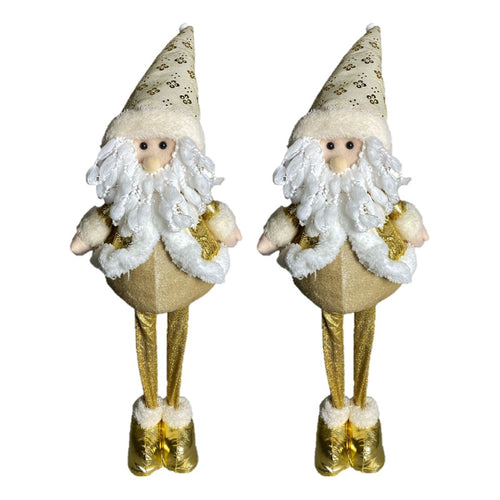 Pack 2 Monos Patas Largas Adorno Navidad Decoración Pascuero