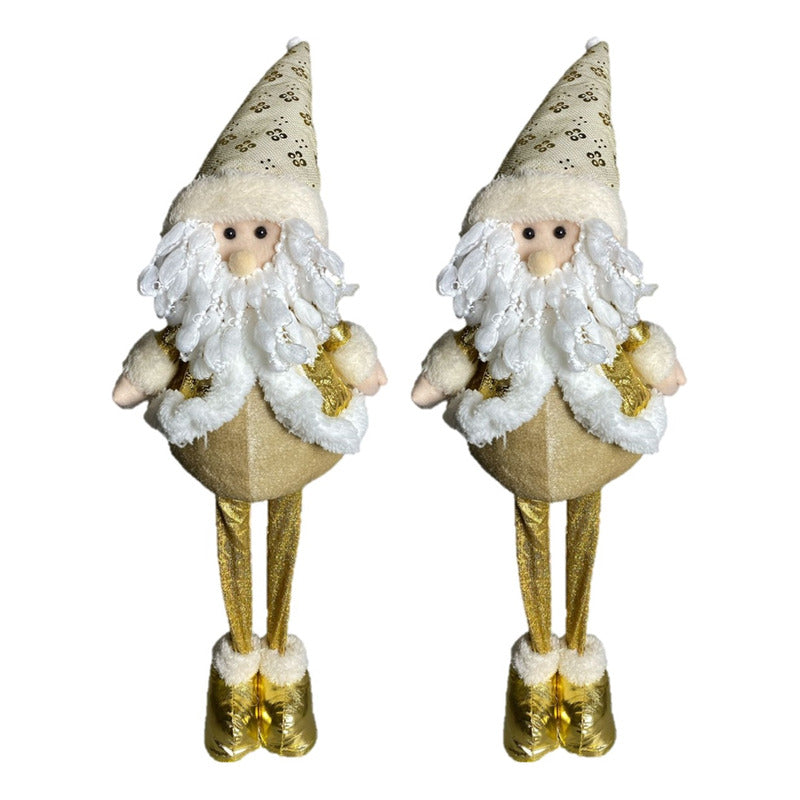 Pack 2 Monos Patas Largas Adorno Navidad Decoración Pascuero