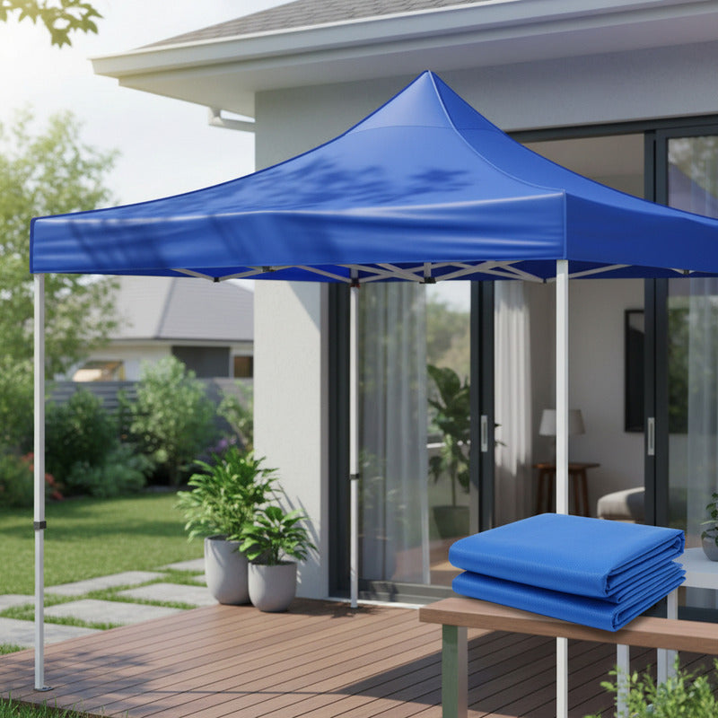 Lona Repuesto Proteccion Uv Toldo 3x3 Carpa Techo Impermeabl Azul