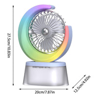 Ventilador Humidificador Portátil Ventilador Led  Usb Recarg