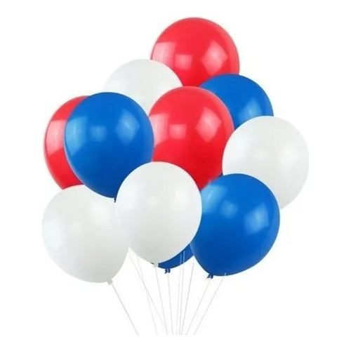 X50 Globos Látex Tricolor Decoración Fiesta Globos Tricolor Látex