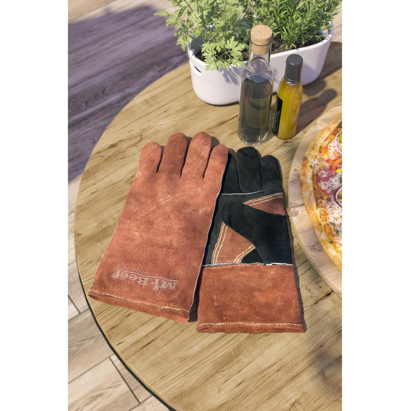 Guantes De Cuero Parrillero Asados Alta Temperatura Mr.beef