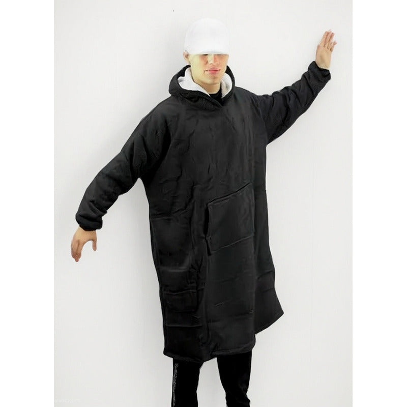 Pack X2 Polerones Sherpa Con Capucha Poleron Chiporro Huggle Hoodie Pijama Invierno Polar M&a Store