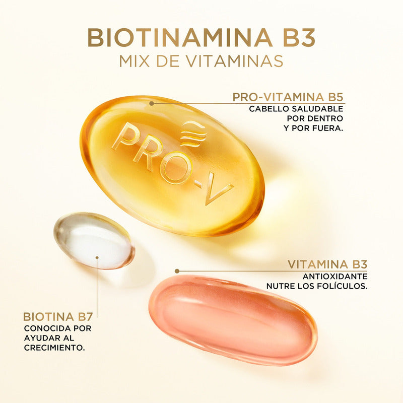 Shampoo Anticaída+ Pantene Biotinamina B3 Para Cabello Débil 300 Ml