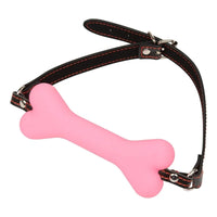 Mordaza Silicona Hueso De Perrito Arnés De Cuero Bondage