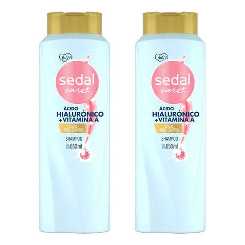 Pack X2 Shampoo Sedal 650ml Ácido Hialurónico Vitamina A
