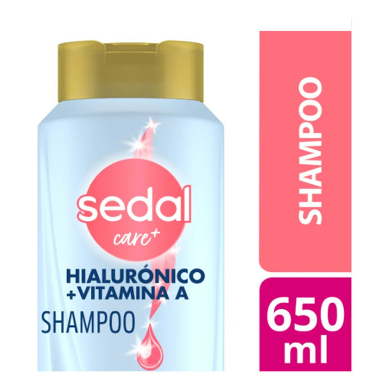 Pack X2 Shampoo Sedal 650ml Ácido Hialurónico Vitamina A
