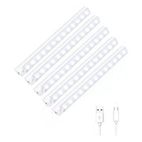 X5 Luz Barra Led 20cm Sensor Movimiento Ahorro Energia Hogar Blanco