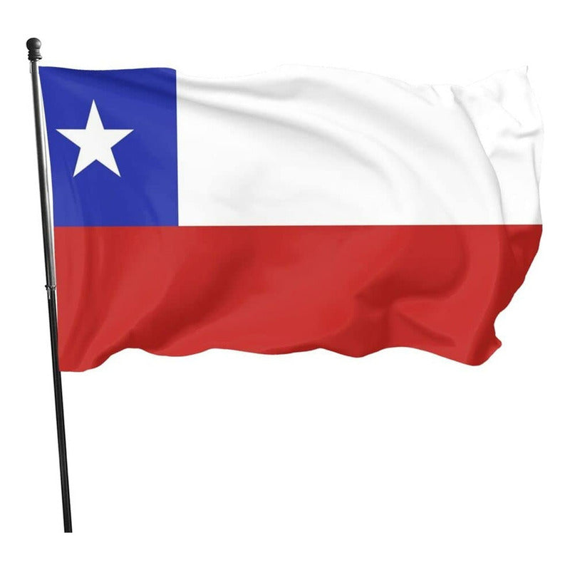 Pack2 Banderas De Chile Bandera Chile Chilena 120 X 180 Tela Bandera Chile