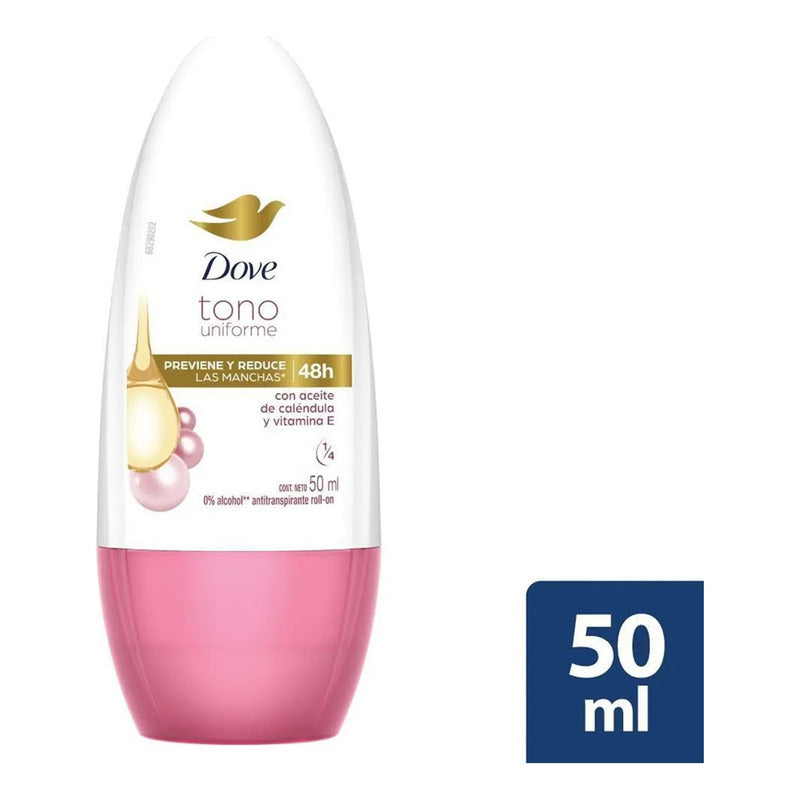 Desodorante Dove Roll On Tono Uniforme Caléndula 50ml