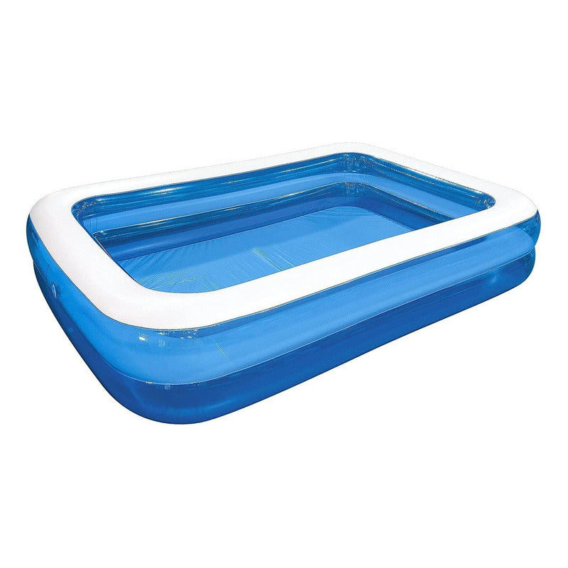 Piscina Familiar Inflable Rectangular 2.62mx1.75m Verano Color Azul