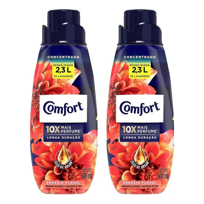 X2 Suavizante Comfort Cuidado Intensivo Energía Floral 500ml