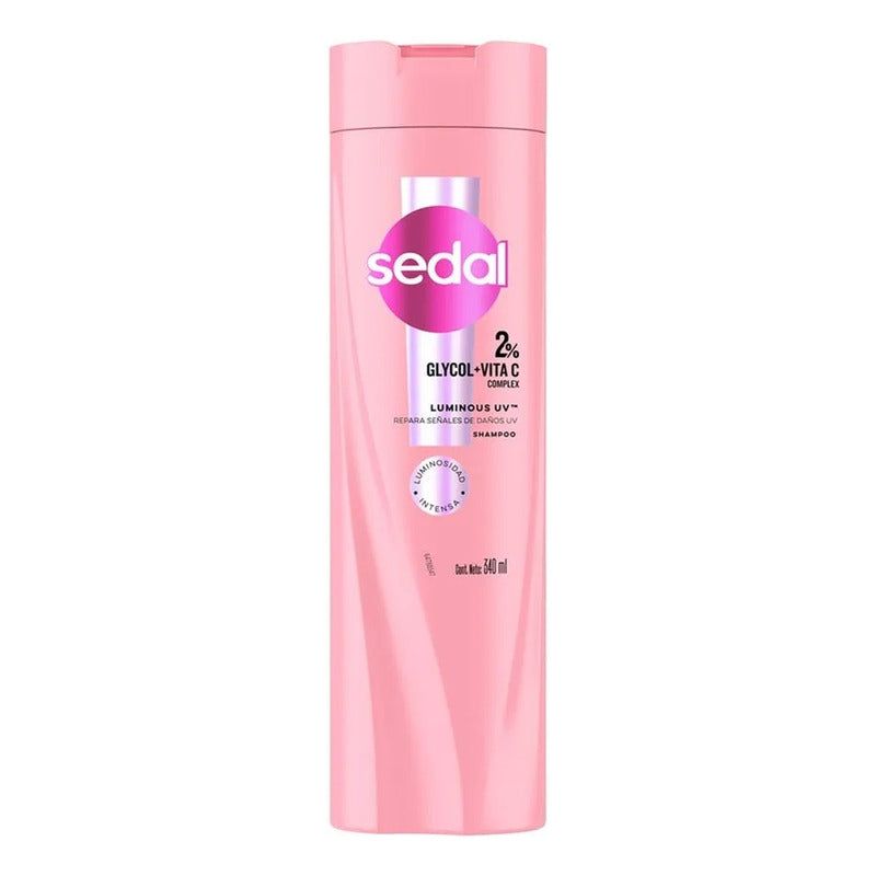 X6 Shampoo Sedal Luminous Uv Glycol Vitamina C 340ml