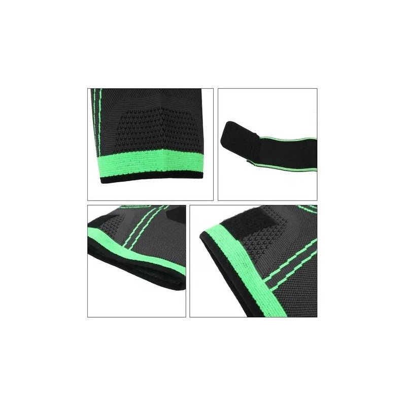 Pack 2 Rodillera Elastica Compresion Gym Deportes Ortopedica Blanco
