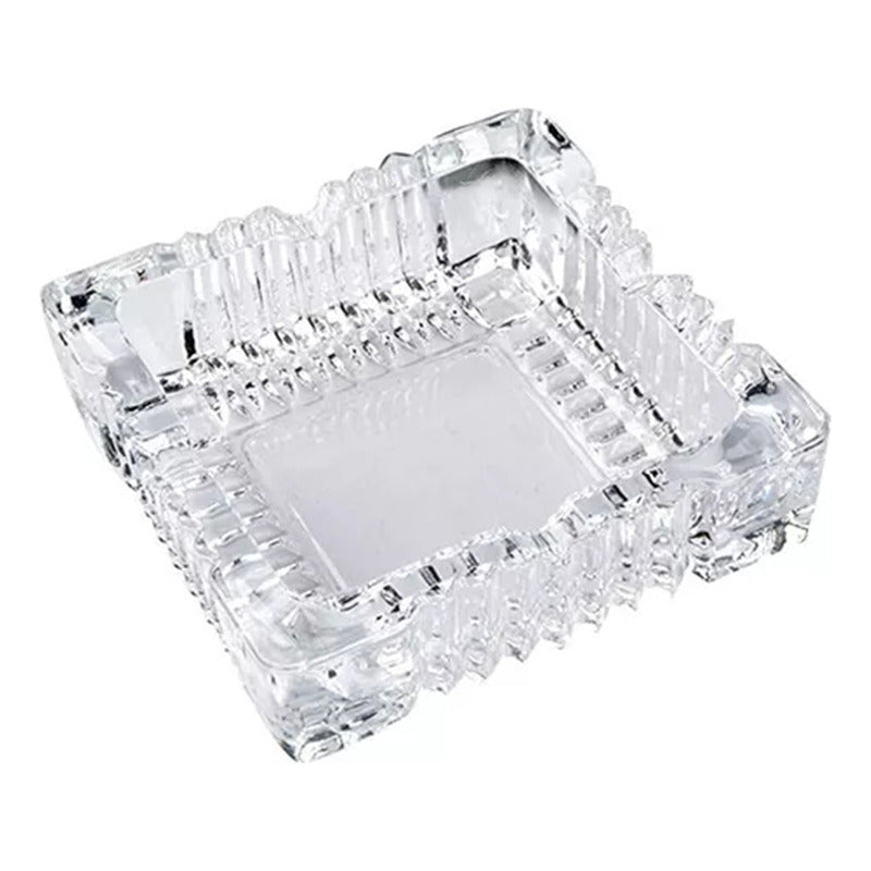 Cenicero De Cristal Decorativo Cuadrado De Lujo