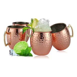 Set 3 Vasos Jarras Mug Cobre Premium Coctel Tragos Barra Bar