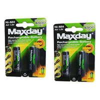 Pack X4 Pilas Recargables Aa Pila Aa 4 Pilas Recarg 4800mah